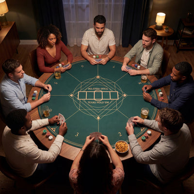 Round Poker Mat for Texas Hold'em 47