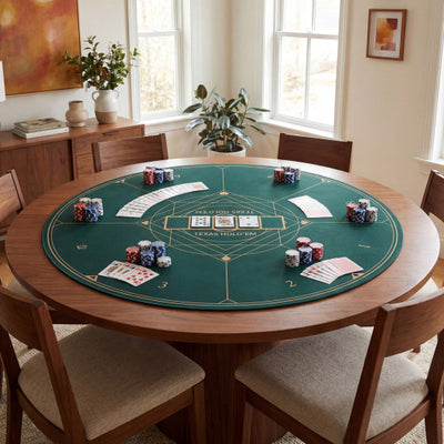 Round Poker Mat for Texas Hold'em 47