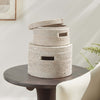 Round Rattan Storage Baskets with Lids (Set of 2)