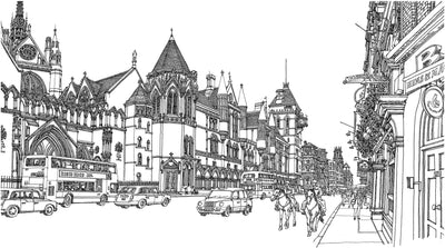 Royal Courts Etching