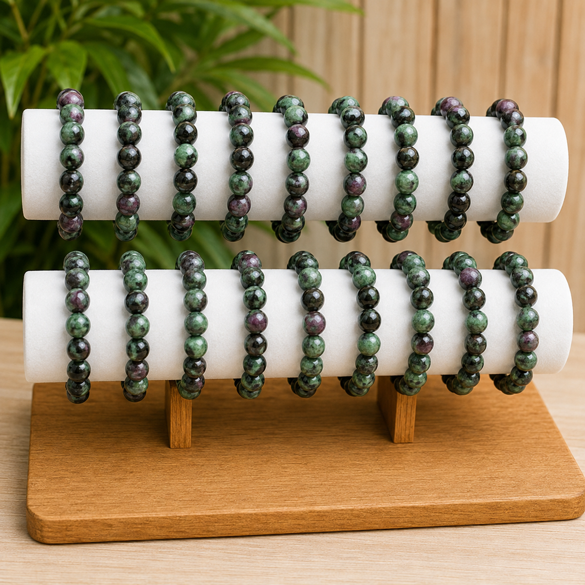Ruby Zoisite Bracelet (Masculine & Feminine Energies and Harmony ).