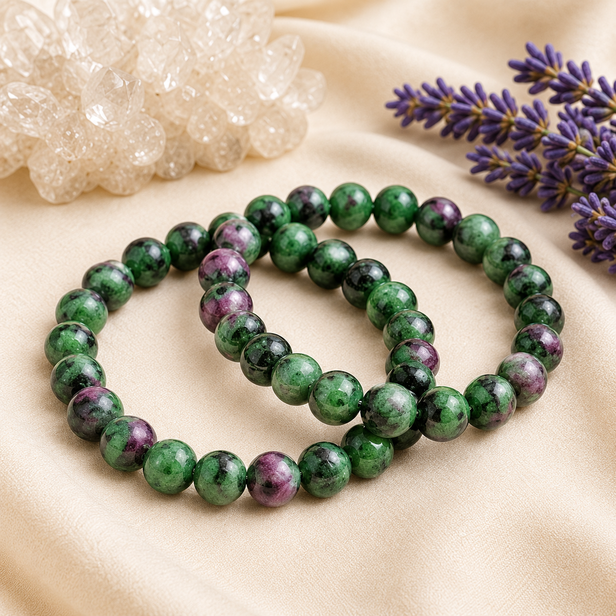 Ruby Zoisite Bracelet (Masculine & Feminine Energies and Harmony ).