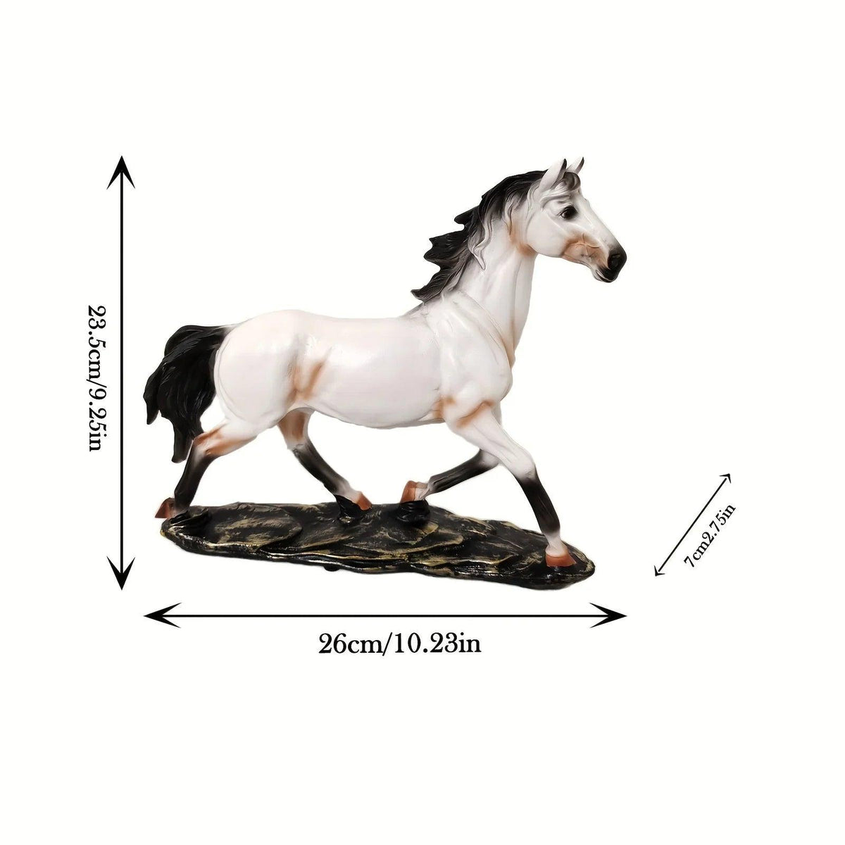 Running Horse Figurine Antique Bronze Table Decor