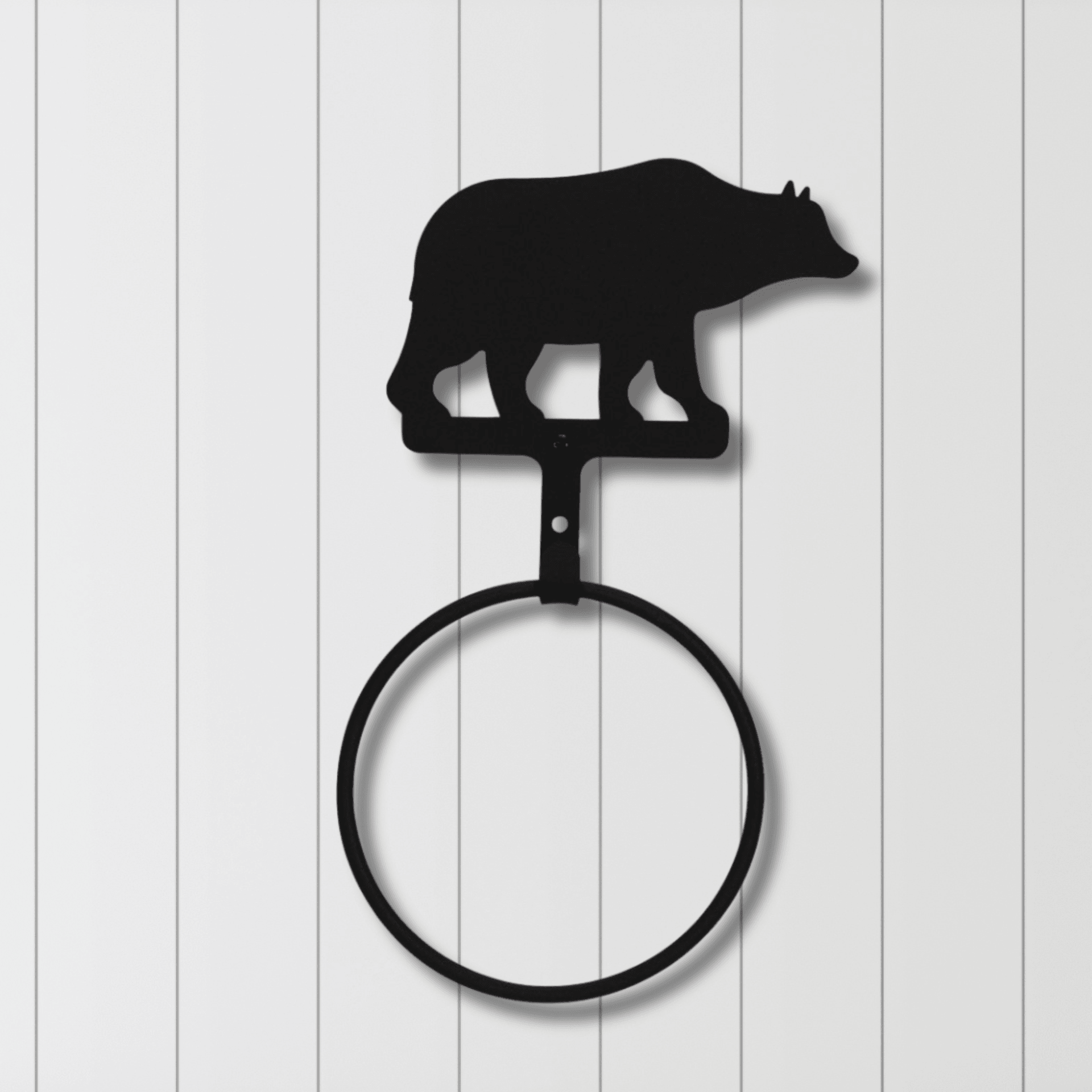 Rustic Bear Towel RIng