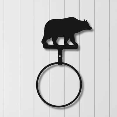 Rustic Bear Towel RIng