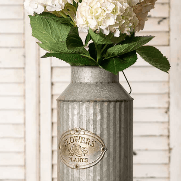 Rustic Galvanized Metal Vase