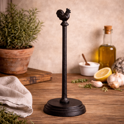 Rustic Cast Iron Paper Towel Holder