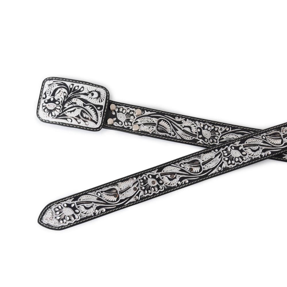 Desert Silver Moon Women's Belt In Black