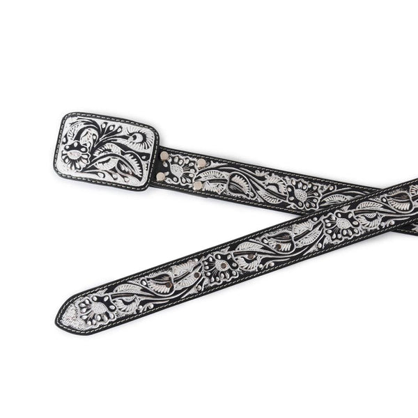 Desert Silver Moon Women's Belt In Black