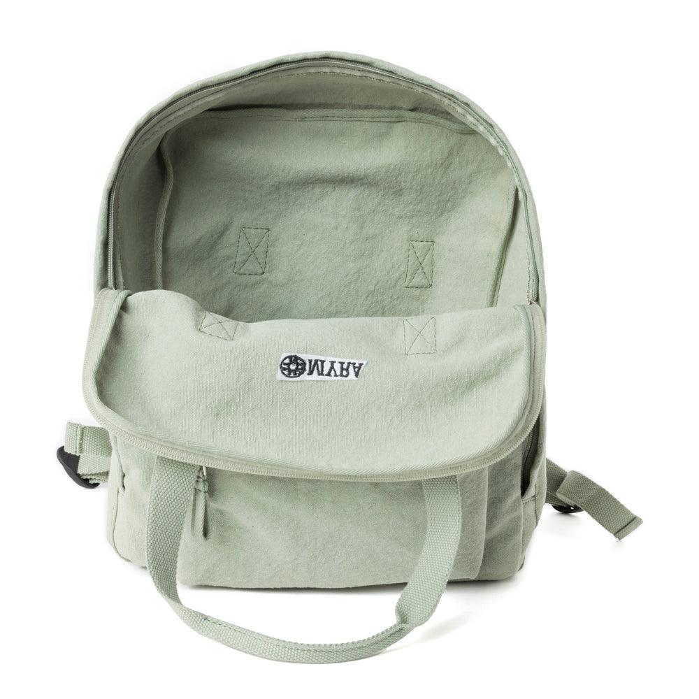 Pioneer Trek Canvas Backpack Bag in Light Green