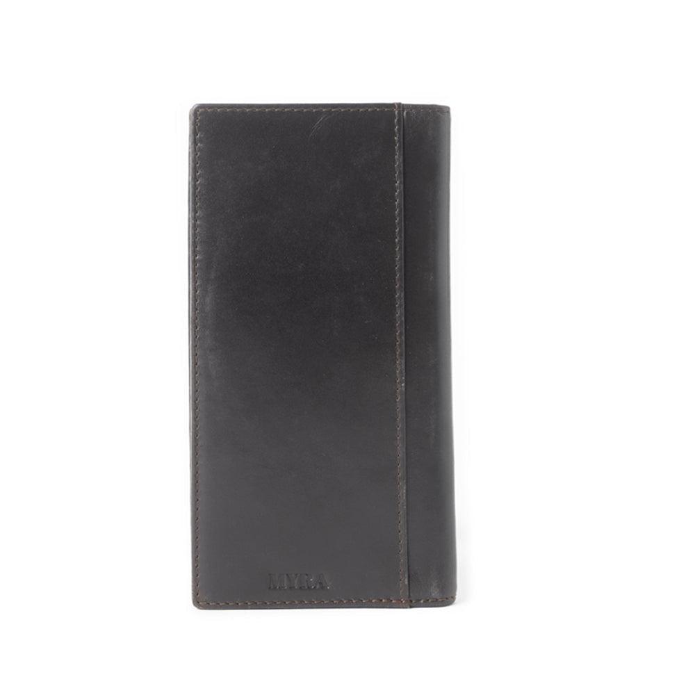 Lonehorn Hairon Leather Wallet in Charcoal Fade