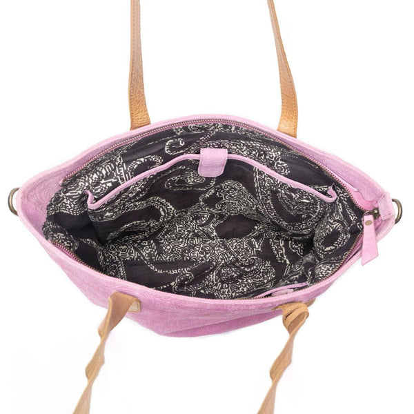 Amber Dune Leather Bag in Pink