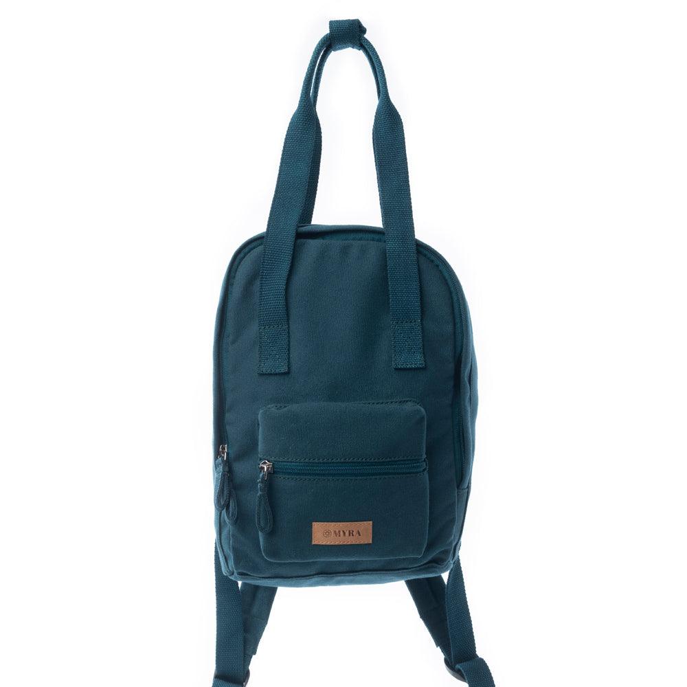 Myra Summit Blue Cotton Backpack in Marine Blue