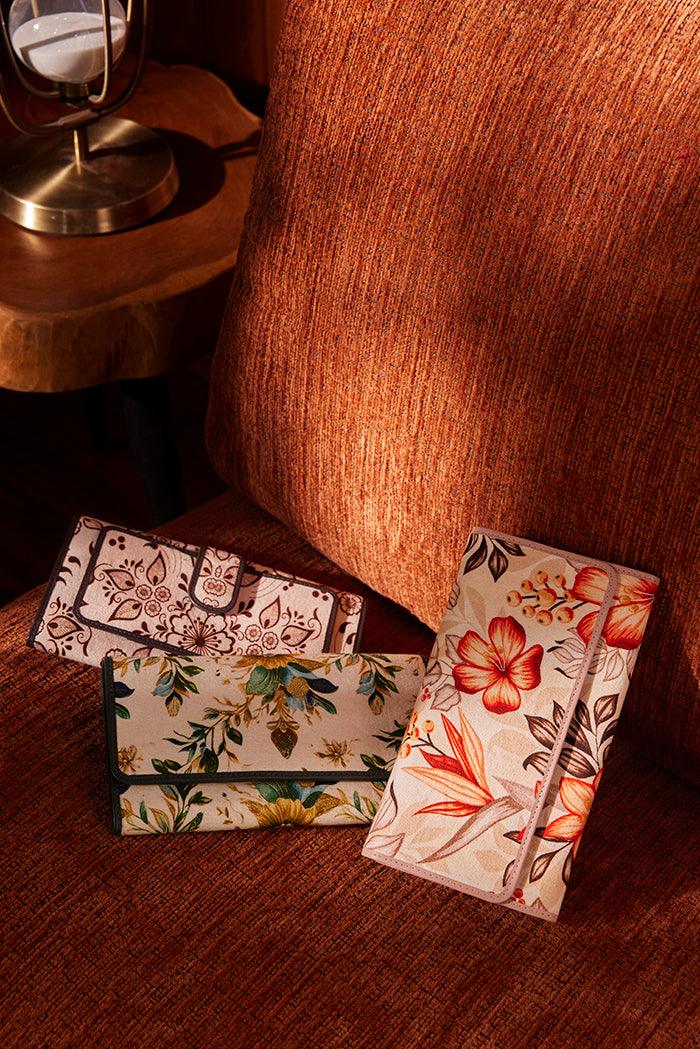 Myra Autumn Grace Woven Wallet in Teal Bloom