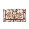 Myra Vanilla Vine Woven Wallet in Sepia Bloom