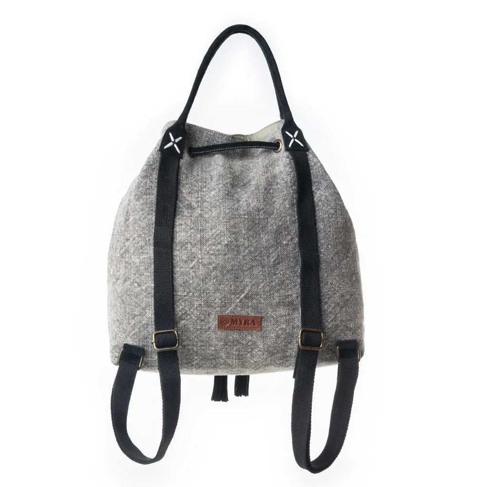 Myra Sel de Mer Bucket Backpack in Aged Grey