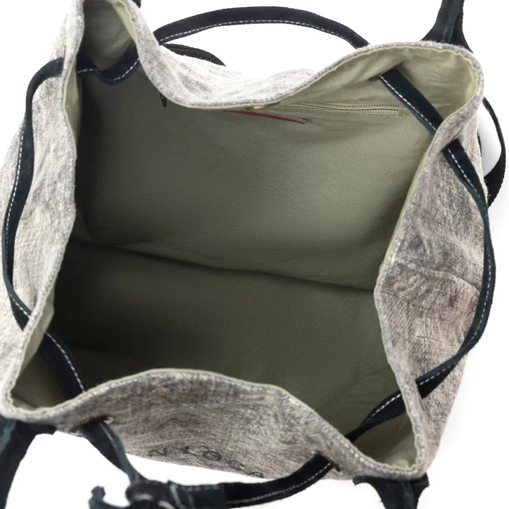 Myra Sel de Mer Bucket Backpack in Aged Grey