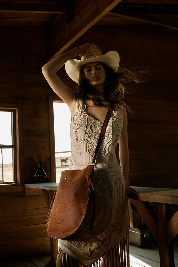 Yellowstone Amber Frontier Studded Sling Bag