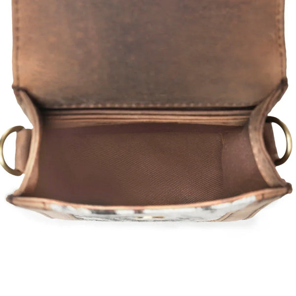 Myra Lasso Lane Hairon Leather Bag in Snowhide