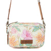 Myra Meadow Song Cotton & Leather Crossbody Bag in Lemon Blossom