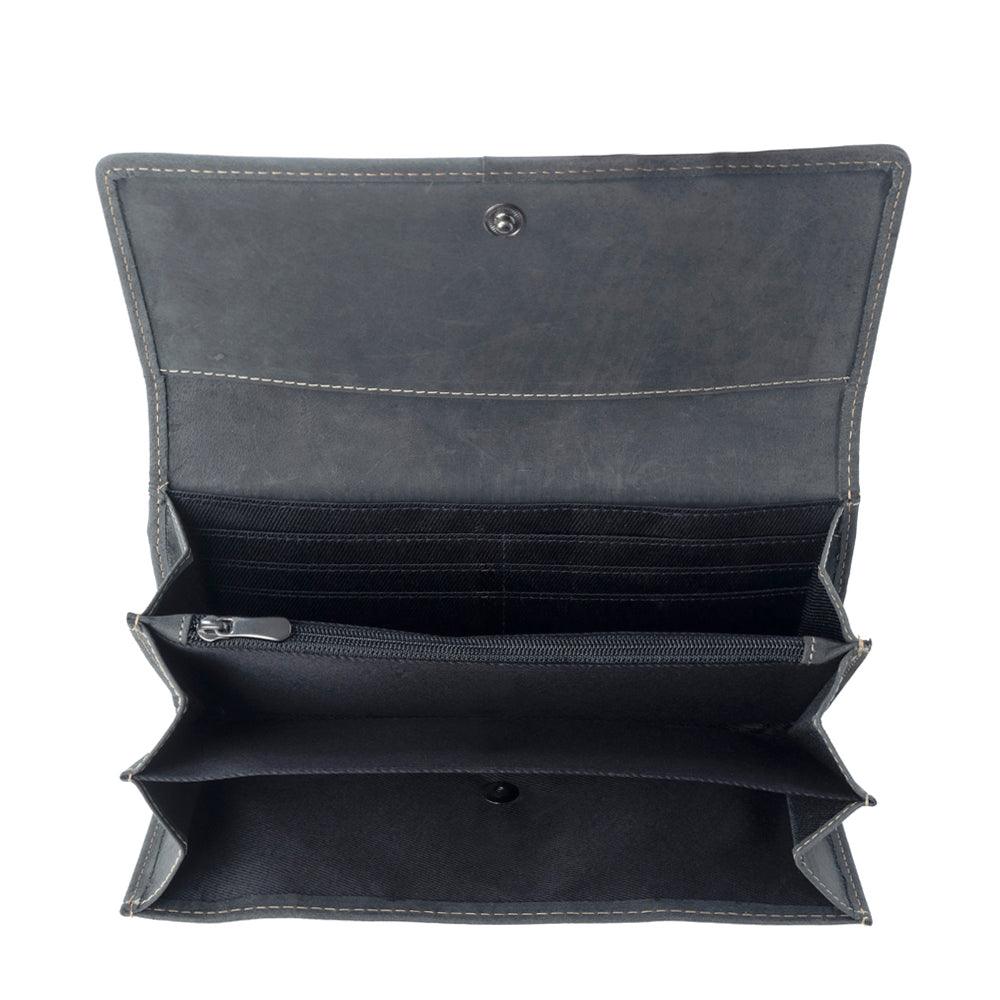 Myra High Noon Eclipse Hairon Leather Wallet in Moonlight Ivory