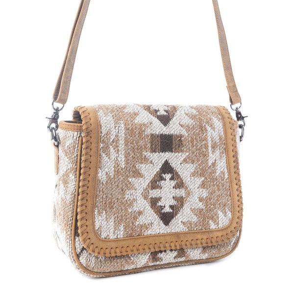 Myra Rising Falcon Woven Shoulder Bag in Prairie Sand