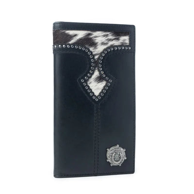 Myra Frontier Mark Hairon Leather Wallet for Men in Dusthorn Black