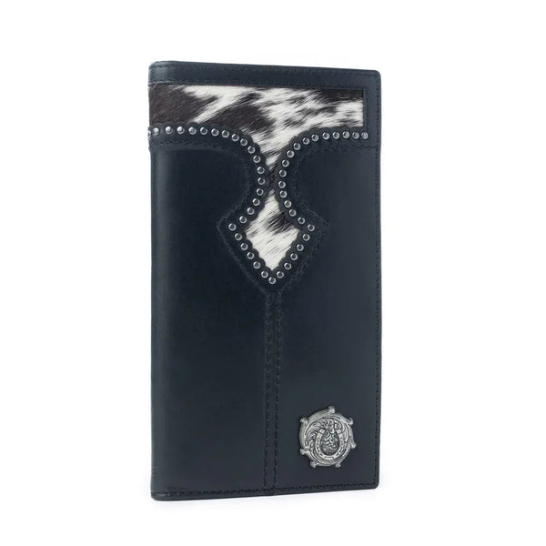 Myra Frontier Mark Hairon Leather Wallet for Men in Dusthorn Black