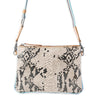 Myra Eden Mirage Leather Bag in Ivory Snake Print