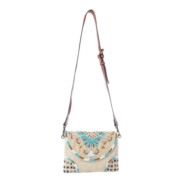 Myra Desert Phoenix Crossbody Bag in Aqua Jewel