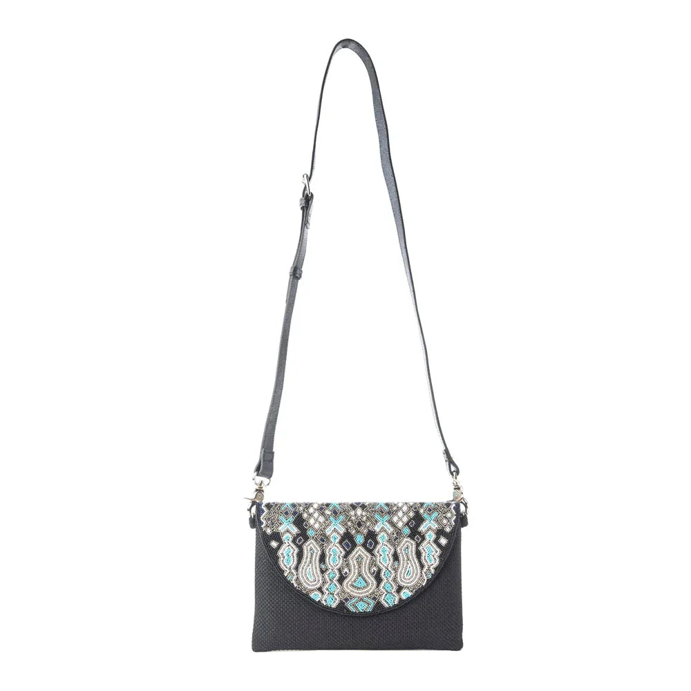 Myra Sahara Sky Crossbody Bag in Frosted Black