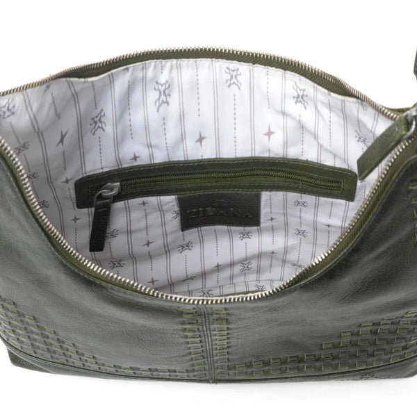 Myra Zidana Marlowe Dusk Veg Tanned Leather Bag in Twilight Smoke
