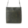 Myra Zidana Mirelle Woven Veg Tanned Leather Sling Bag in Oliva Nero
