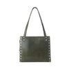 Myra Zidana Aria Amethyst Veg Tanned Leather Tote Bag in Dark Fern