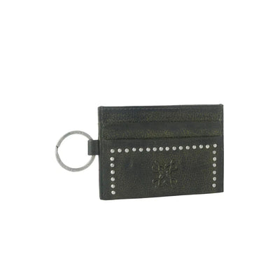 Myra Zidana Steelhoof Studded Veg Tanned Leather Wallet in Ranch Pine