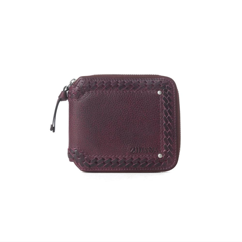 Myra Zidana Dante Men's Veg Tanned Leather Wallet in Plumwood