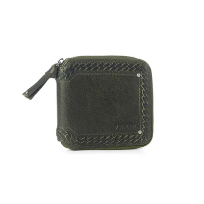 Myra Zidana Dante Men's Veg Tanned Leather Wallet in Army Ivy