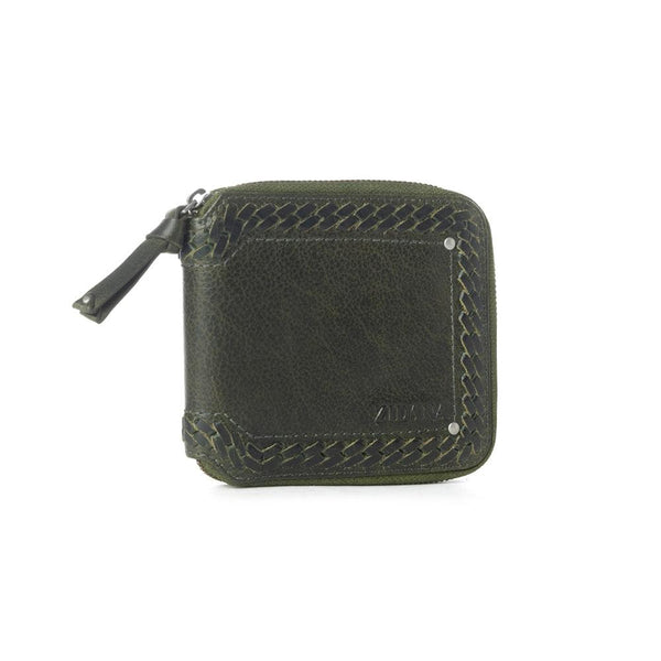 Myra Zidana Dante Men's Veg Tanned Leather Wallet in Army Ivy