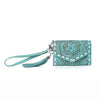 Myra Elise Handtooled Leather Wallet in Lagoon Trail