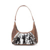 Myra Redrock Vale Embossed Leather Bag in Tobacco Cream