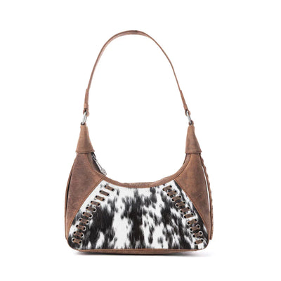 Myra Redrock Vale Embossed Leather Bag in Tobacco Cream