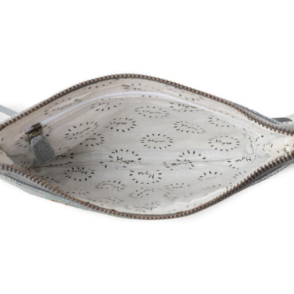 Myra ThunderFly Fringed Leather Bag in Silver Dust
