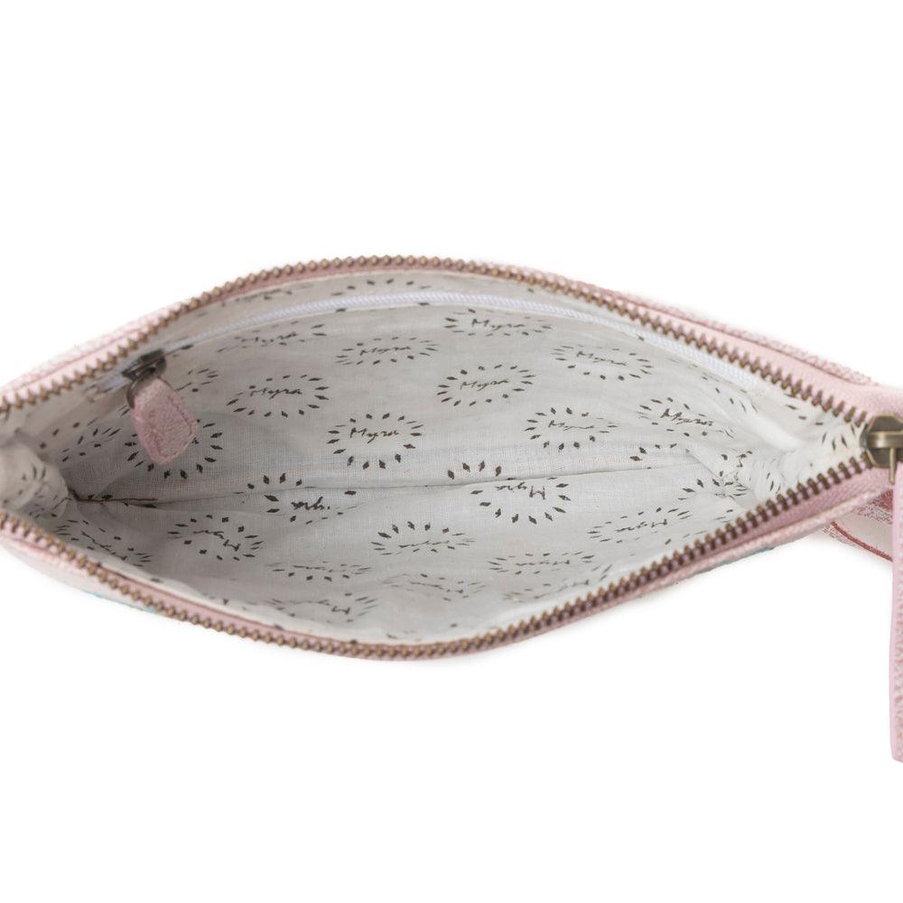 Myra ThunderFly Fringed Leather Bag in Sundown Blush