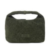 Myra Saddle Weave Genuine Suede Leather Bag in Olive Moss