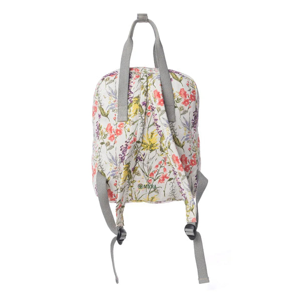 Myra Pine Meadow Cotton & Leather Crossbody Bag in Garden White