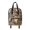 Myra Pine Meadow Cotton & Leather Crossbody Bag in Black & Cream Floral