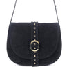 Myra Yellowstone Iron Frontier Suede Leather Bag in Jet Black