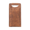 Myra Cypress Field Hairon Leather Wine Bottle Holder in Shadow Cream Chestnut Brown