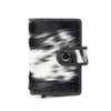 Myra Dune Star Hairon Leather Credit Card Holder in Black & White