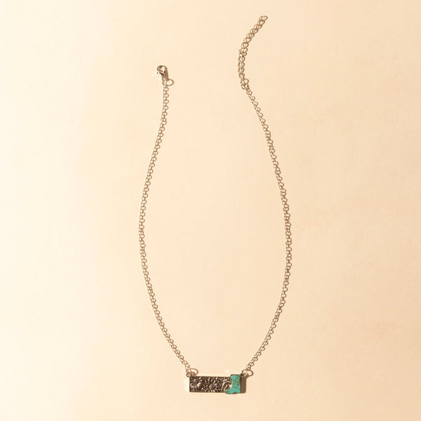 Myra Cowgirl Boot Charm Necklace for Women in Moonlit and Turquoise